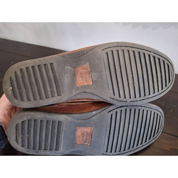EUC Dockers Brazilian Brown Leather Woven Slip On Loafers/Pre-owned, Size 11m - Picture 7 of 9